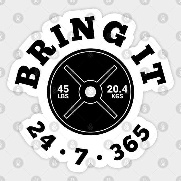 Bring It! Weight plate Sticker by Markaneu
